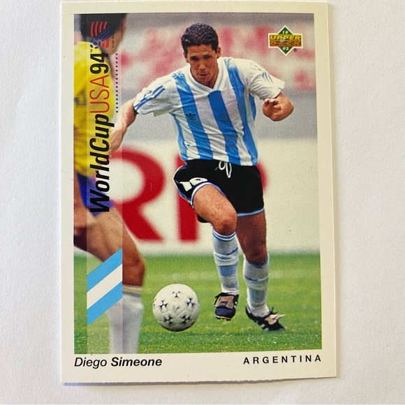 RARE DIEGO SIMEONE (El CHOLO) ROOKIE WORLD CUP CARD.  MINT!!! - Picture 1 of 3